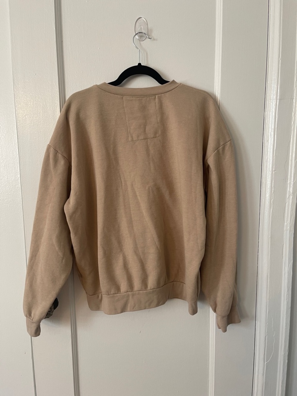 Aviator Nation Beige Sweatshirt with Rainbow Heart Patch - Picture 9 of 10